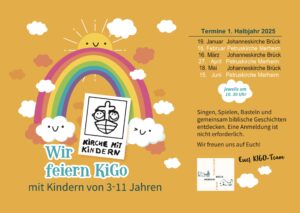 Mehr über den Artikel erfahren Einladung  I  Kindergottesdienst  I Termine