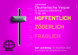 Mehr über den Artikel erfahren Einladung | ökumenischer Gottesdienst | 20.11.24