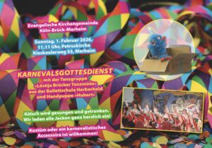 Mehr über den Artikel erfahren Einladung | Karnevals-Gottesdienst | 01.02.2026